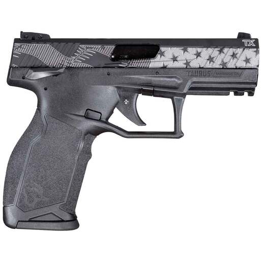 Taurus TX22 22 Long Rifle 4in Black Flag Engraved Pistol - 10+1 Rounds - Black image