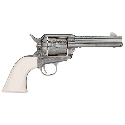 Taylor's & Company 1873 Cattleman Outlaw Legacy 357 Magnum 4.75in Nickel Engraved Revolver - 6 Rounds image