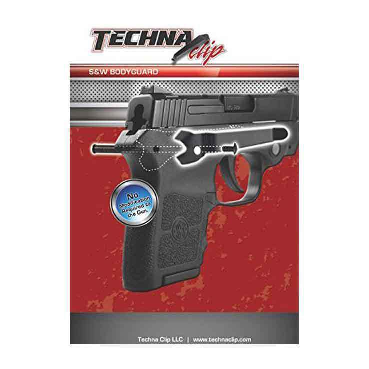 Techna Clip Right-Side Concealable Gun Clip for S&W Bodyguard - Black Techna Clip Right-Side Concealable Gun Clip for S&W Bodyguard - Black