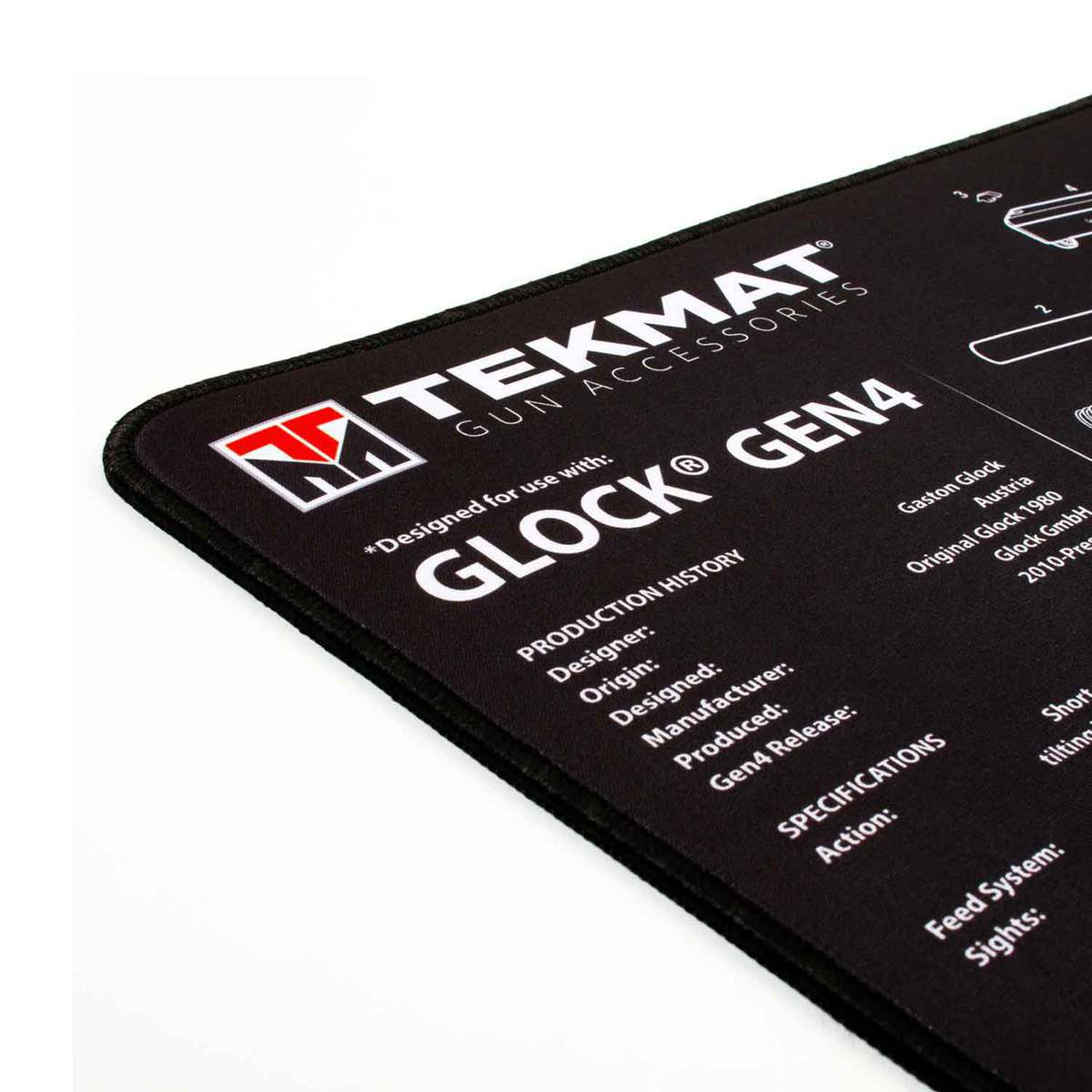 TekMat Glock Gen 4 Ultra Premium Gun Cleaning Mat - 15in x 20in TekMat Glock Gen 4 Ultra Premium Gun Cleaning Mat - 15in x 20in