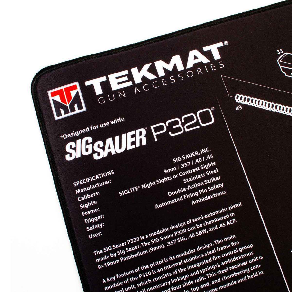 Tekmat Sig Sauer P320 Ultra Premium Gun Cleaning Mat - 15in x 20in Tekmat Sig Sauer P320 Ultra Premium Gun Cleaning Mat - 15in x 20in