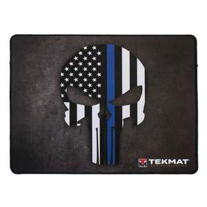 TekMat Ultra Premium Thin Blue Line Punisher Police Support Gun Cleaning Mat