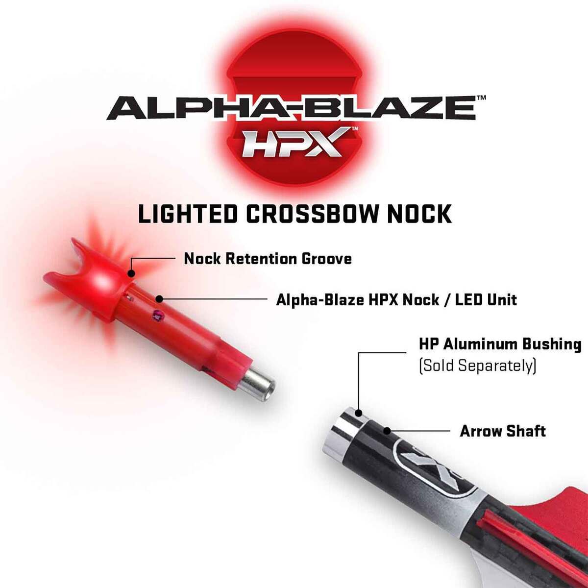 Tenpoint Alpha-Blaze HPX Lighted Crossbow Nock - 3 Pack | Sportsman's ...