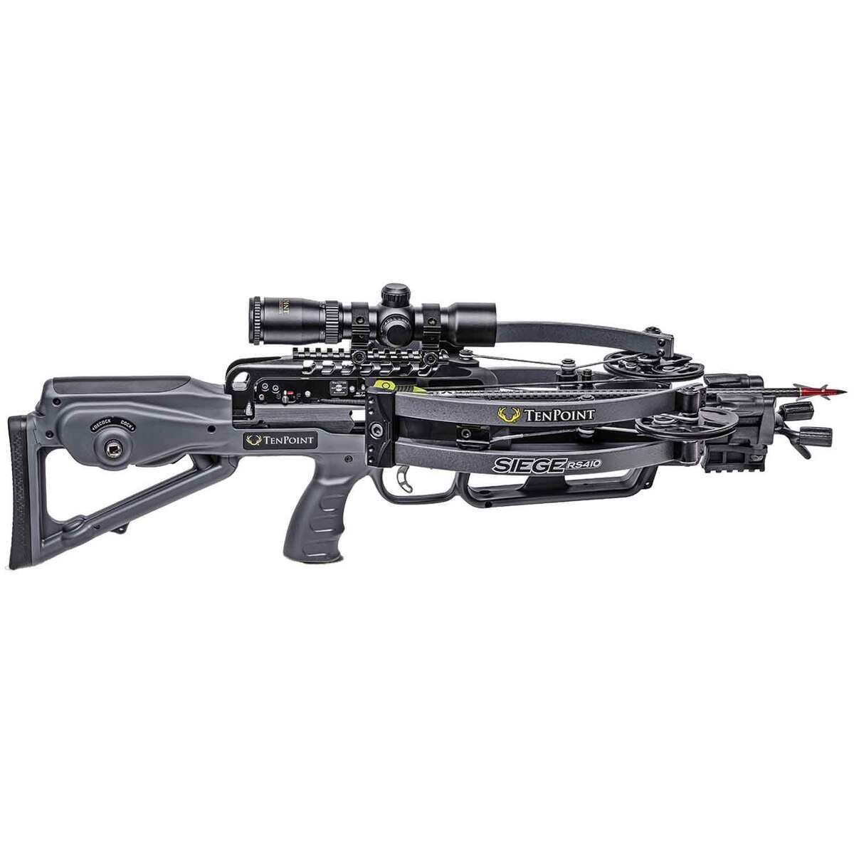 TenPoint Siege RS410 Graphite Gray Crossbow - Hunting Package - Gray TenPoint Siege RS410 Graphite Gray Crossbow - Hunting Package - Gray