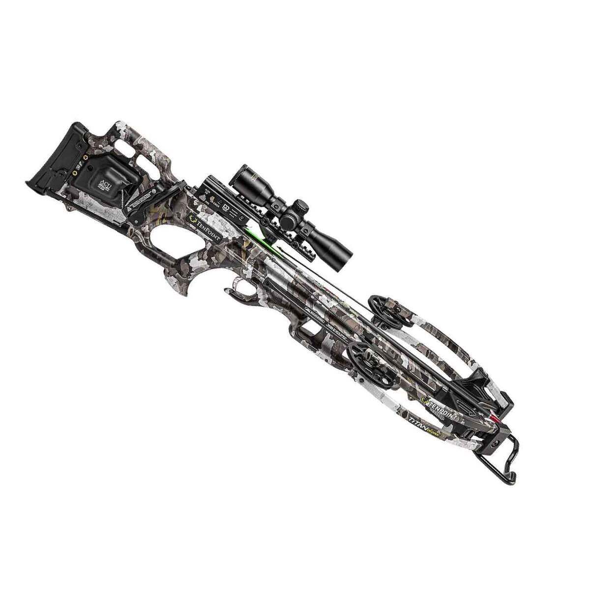 TenPoint Titan ACUdraw 50 SLED Camo Crossbow - 3x Pro-View Package ...