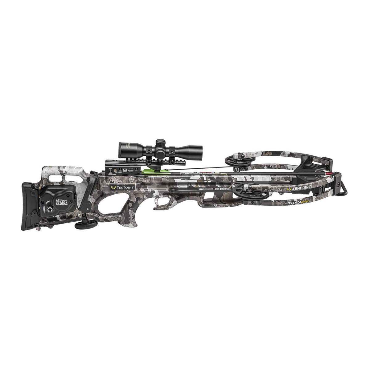 TenPoint Titan De-Cock Crossbow - 3x Pro-View Package - Camo TenPoint Titan De-Cock Crossbow - 3x Pro-View Package - Camo