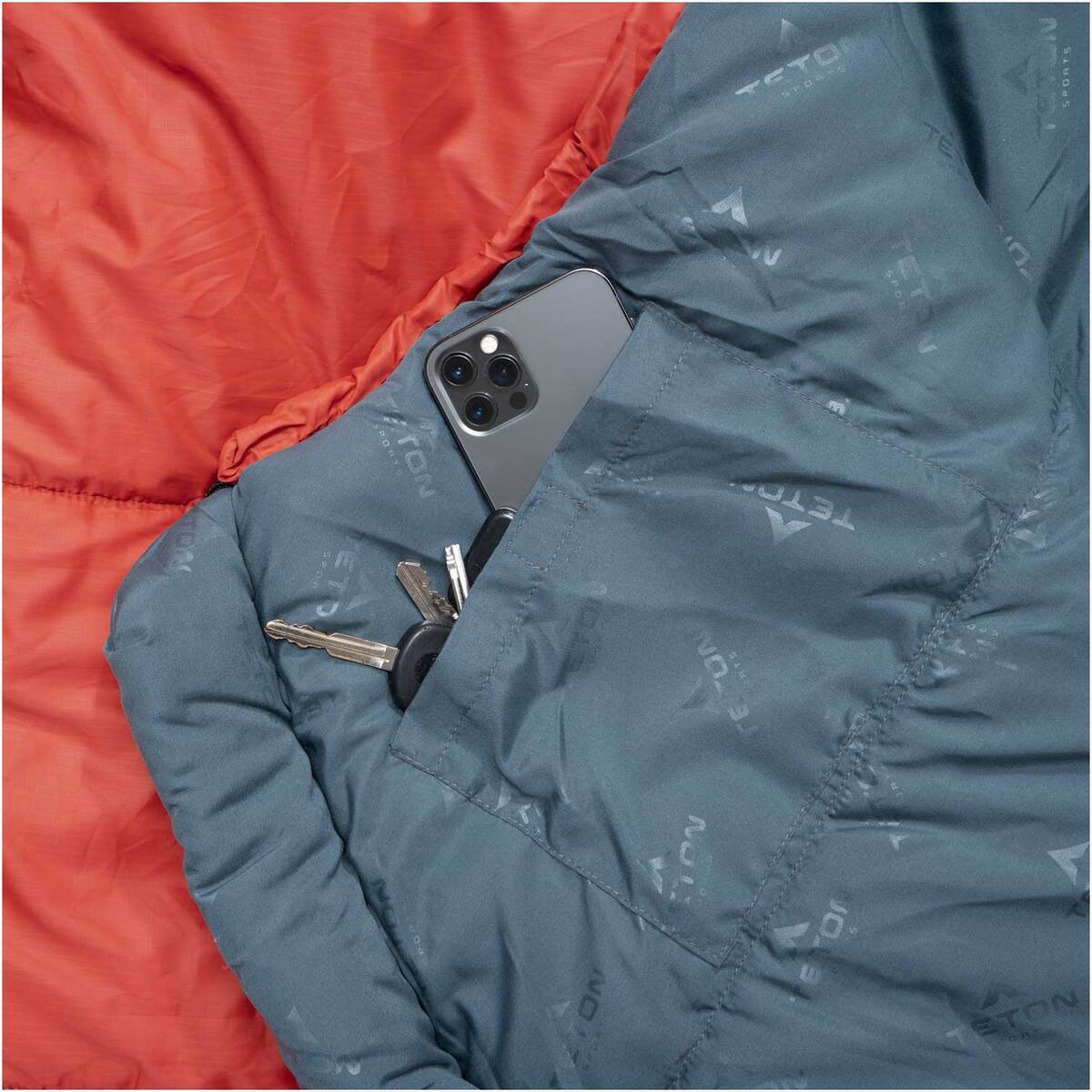 TETON Sports LEEF 0 Degree Regular Mummy Sleeping Bag - Fire/Slate - Fire/Slate Regular TETON Sports LEEF 0 Degree Regular Mummy Sleeping Bag - Fire/Slate - Fire/Slate Regular