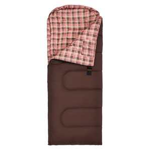 TETON Sports Celsius Junior 20 Degree Youth Rectangular Sleeping Bag - Brown/Pink