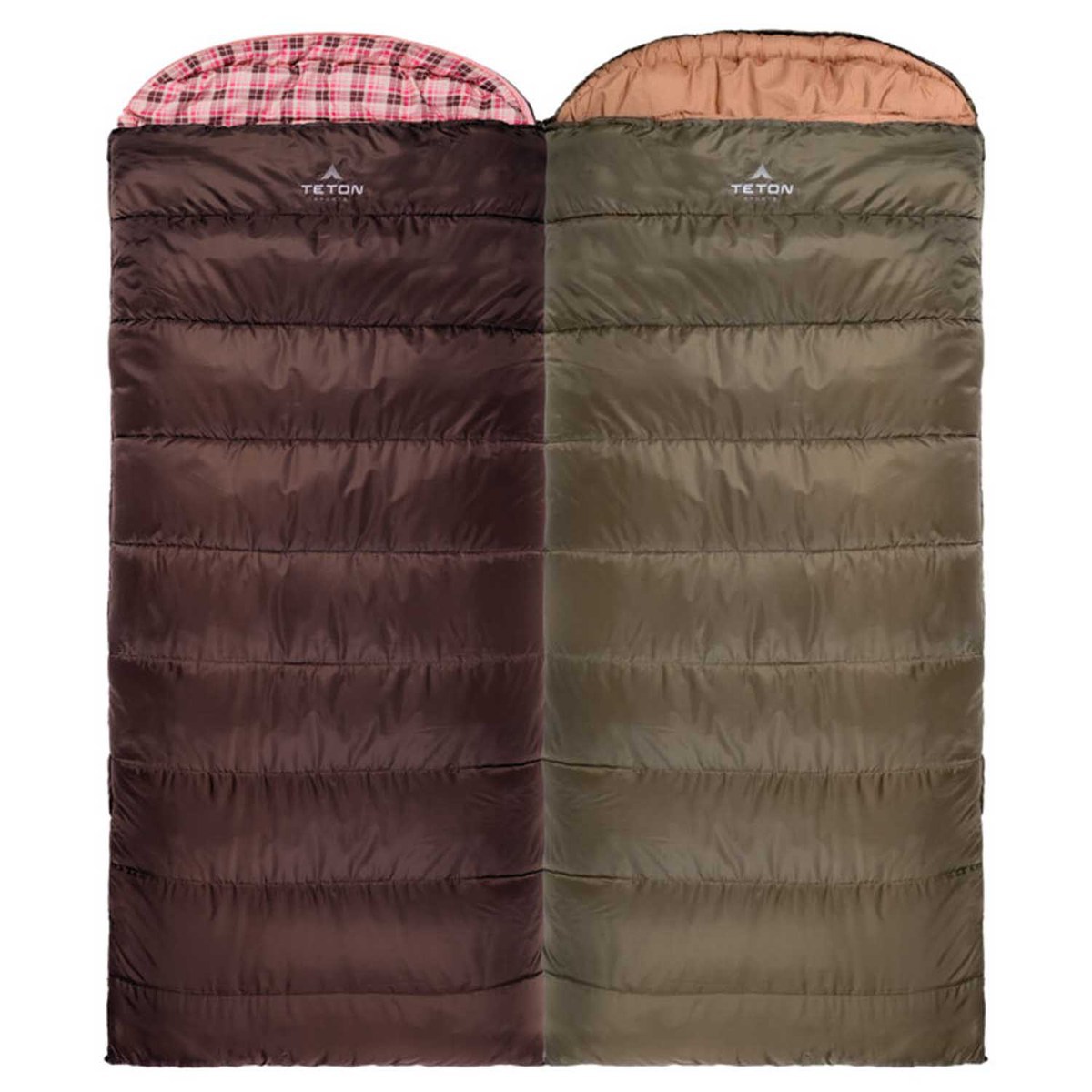 Teton Celsius 0 Degree Regular Rectangular Sleeping Bag - Green/Tan - Green/Tan Regular Teton Celsius 0 Degree Regular Rectangular Sleeping Bag - Green/Tan - Green/Tan Regular