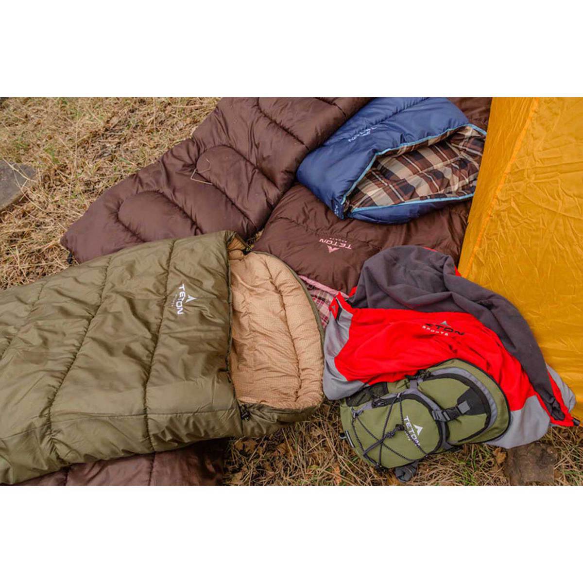 Teton Celsius 0 Degree Regular Rectangular Sleeping Bag - Green/Tan - Green/Tan Regular Teton Celsius 0 Degree Regular Rectangular Sleeping Bag - Green/Tan - Green/Tan Regular