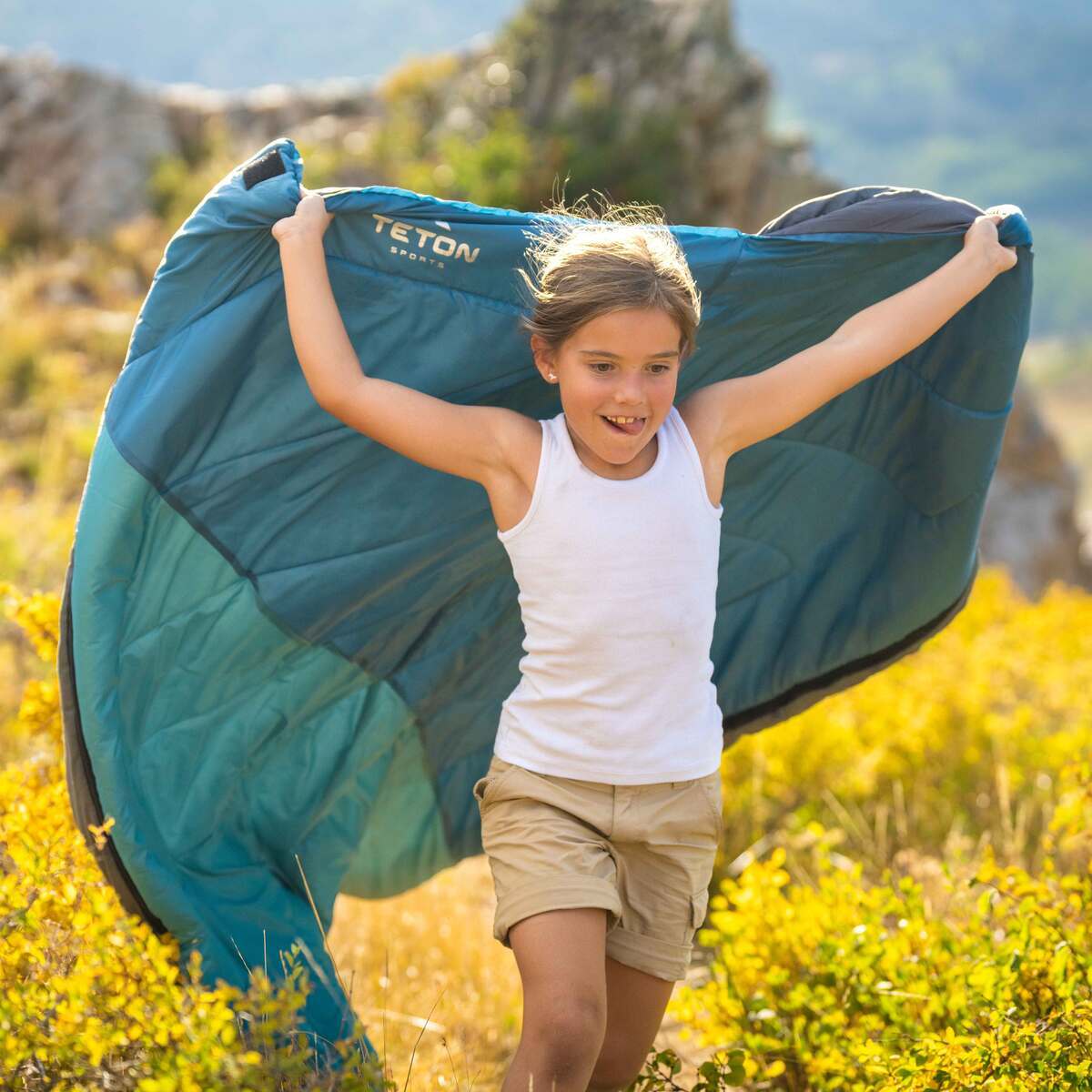 TETON Sports LI'L Celsius 20 Degree Youth Rectangular Sleeping Bag - Ocean - Ocean Youth TETON Sports LI'L Celsius 20 Degree Youth Rectangular Sleeping Bag - Ocean - Ocean Youth