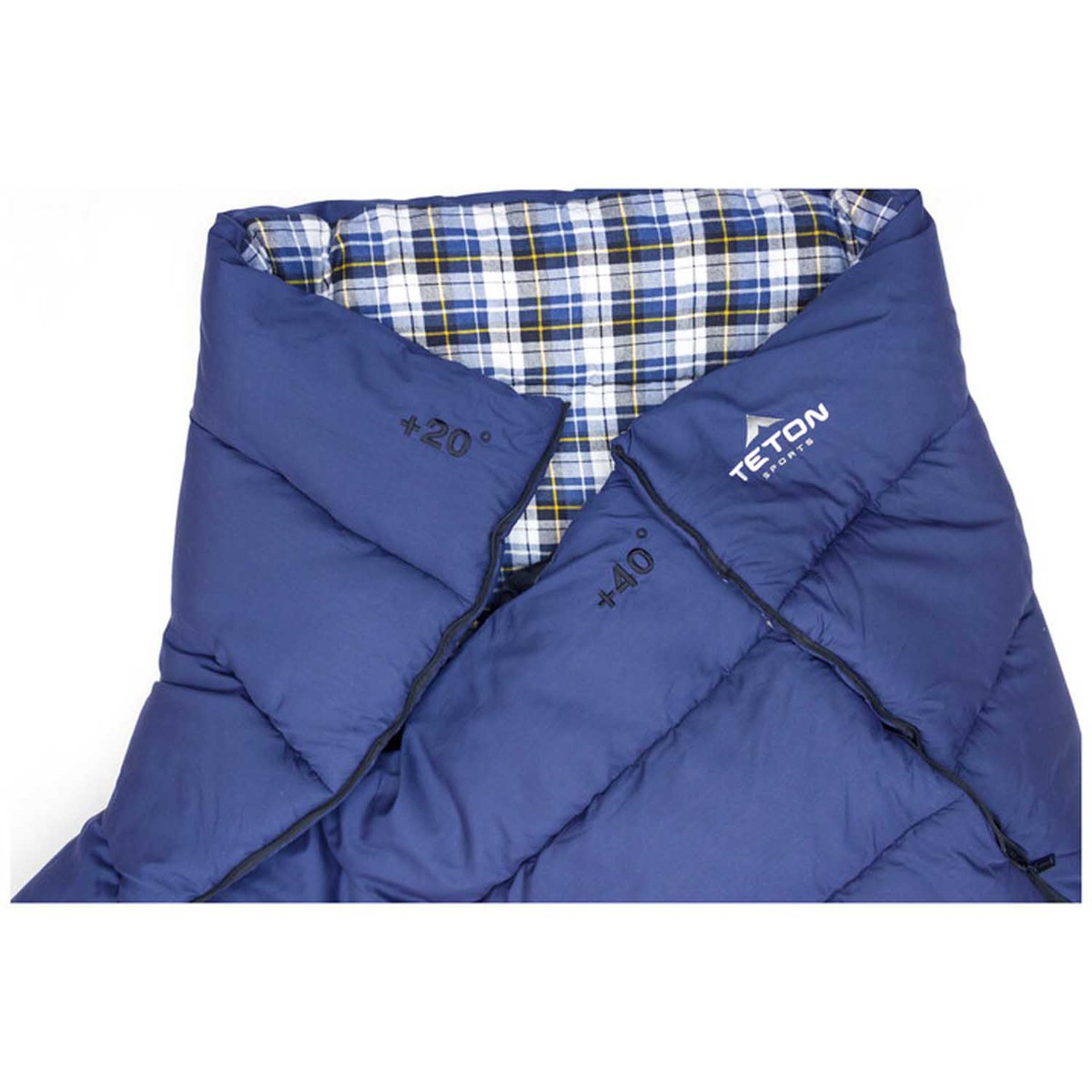 TETON Sports 4-in-1 RV 40 Degree Doublewide Rectangular Sleeping Bag - Blue - Blue Doublewide TETON Sports 4-in-1 RV 40 Degree Doublewide Rectangular Sleeping Bag - Blue - Blue Doublewide