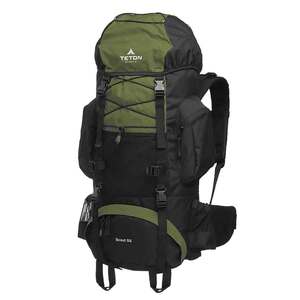 Teton Sports Scout 55 Liter Backpacking Pack - Olive