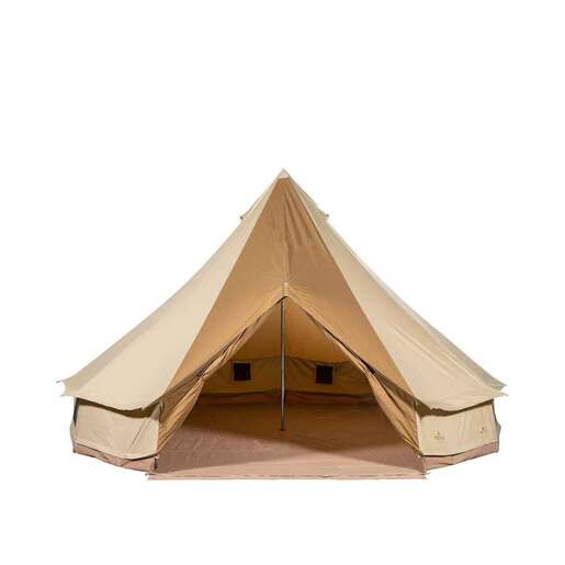 Teton Sierra 12 3-Person Canvas Tent – Khaki Tan/ Brown