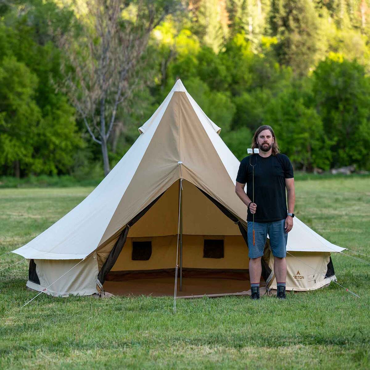 TETON Sports Sierra 10-Person Canvas Tent - Khaki Tan/ Brown - Khaki Tan/ Brown TETON Sports Sierra 10-Person Canvas Tent - Khaki Tan/ Brown - Khaki Tan/ Brown