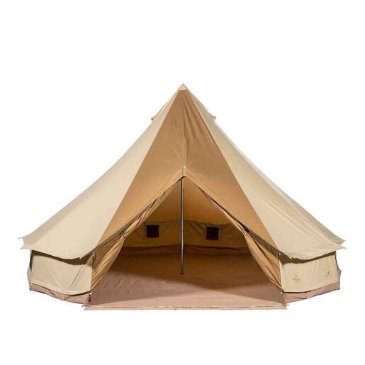 Teton Sierra 16 5-Person Canvas Tent – Khaki Tan/ Brown