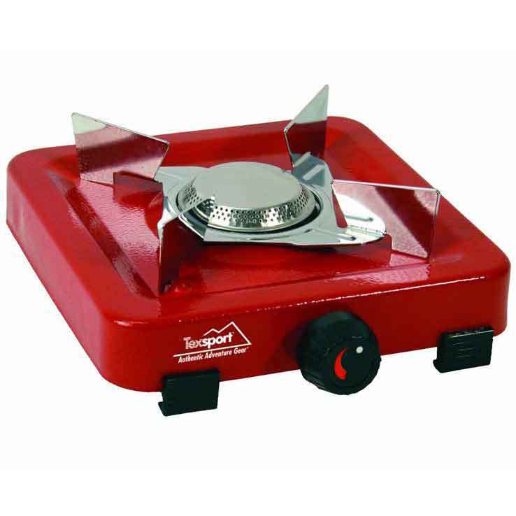 Texsport Single Burner Propane Stove - Red Texsport Single Burner Propane Stove - Red