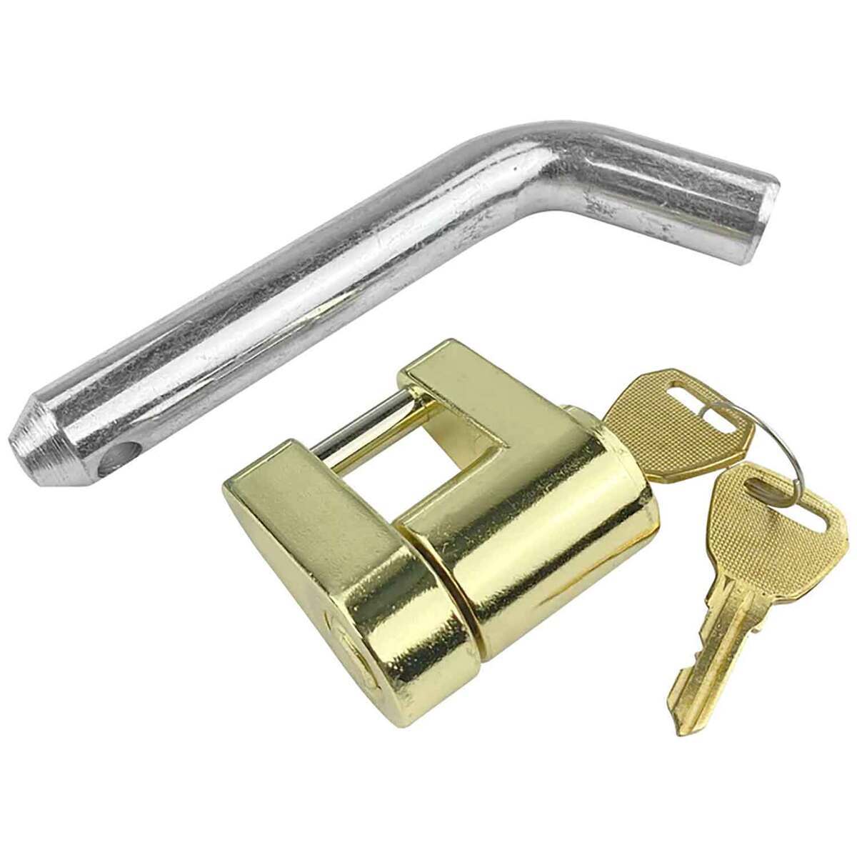 TH Marine Receiver Lock Pin With Lock - Silver/Gold TH Marine Receiver Lock Pin With Lock - Silver/Gold