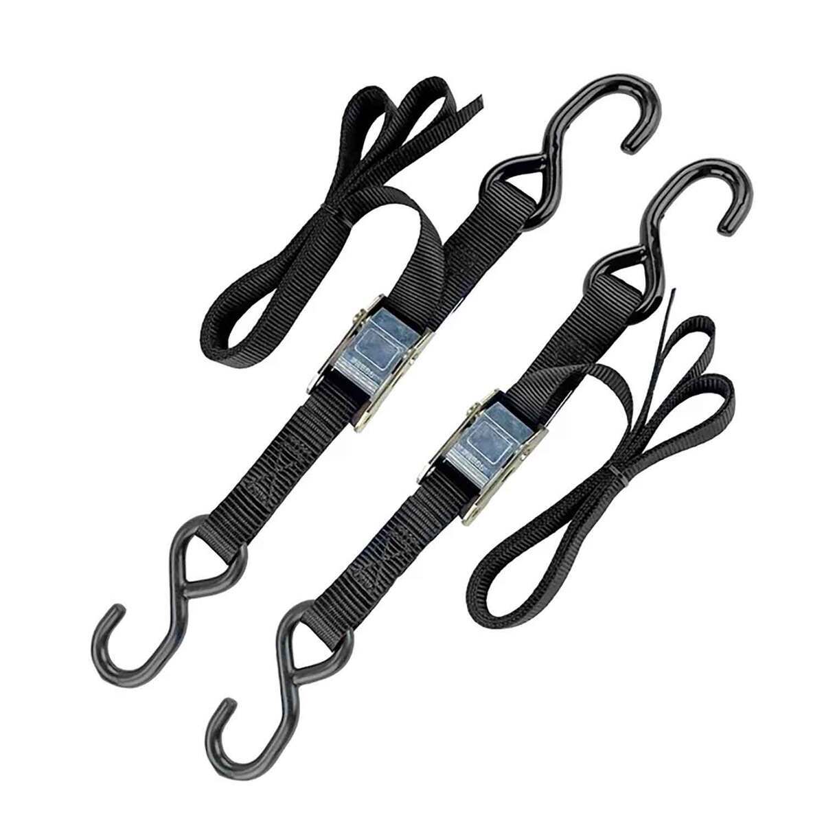 T H Marine Trailer Cam Tie Down Straps - Black - Black T H Marine Trailer Cam Tie Down Straps - Black - Black