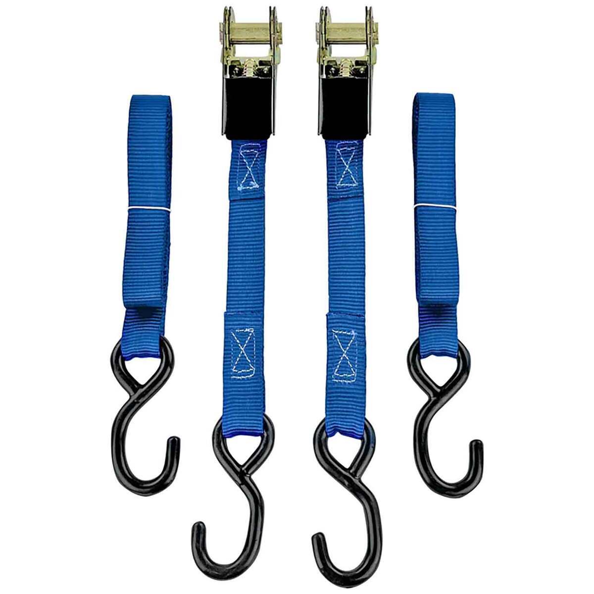 T H Marine Trailer Tie Down Ratchet Straps - Blue - Blue T H Marine Trailer Tie Down Ratchet Straps - Blue - Blue