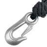 TH Marine Trailer Winch Rope With Hook - Black - Black 3/8in