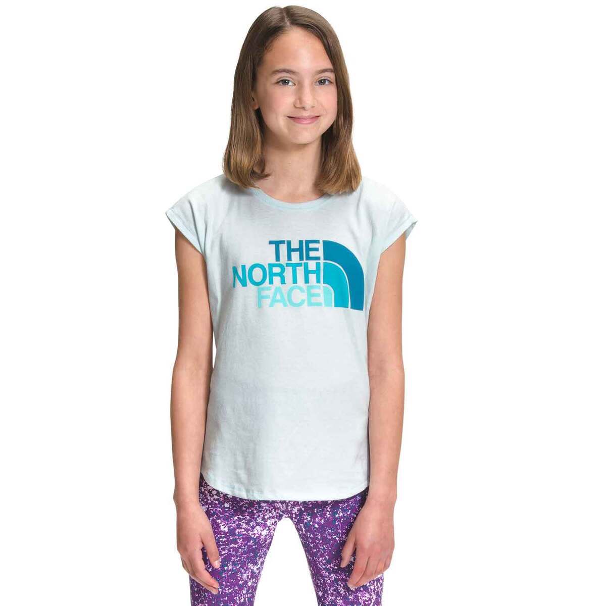 The North Face Girl's Graphic Logo Short Sleeve Casual Shirt The North Face Girl's Graphic Logo Short Sleeve Casual Shirt