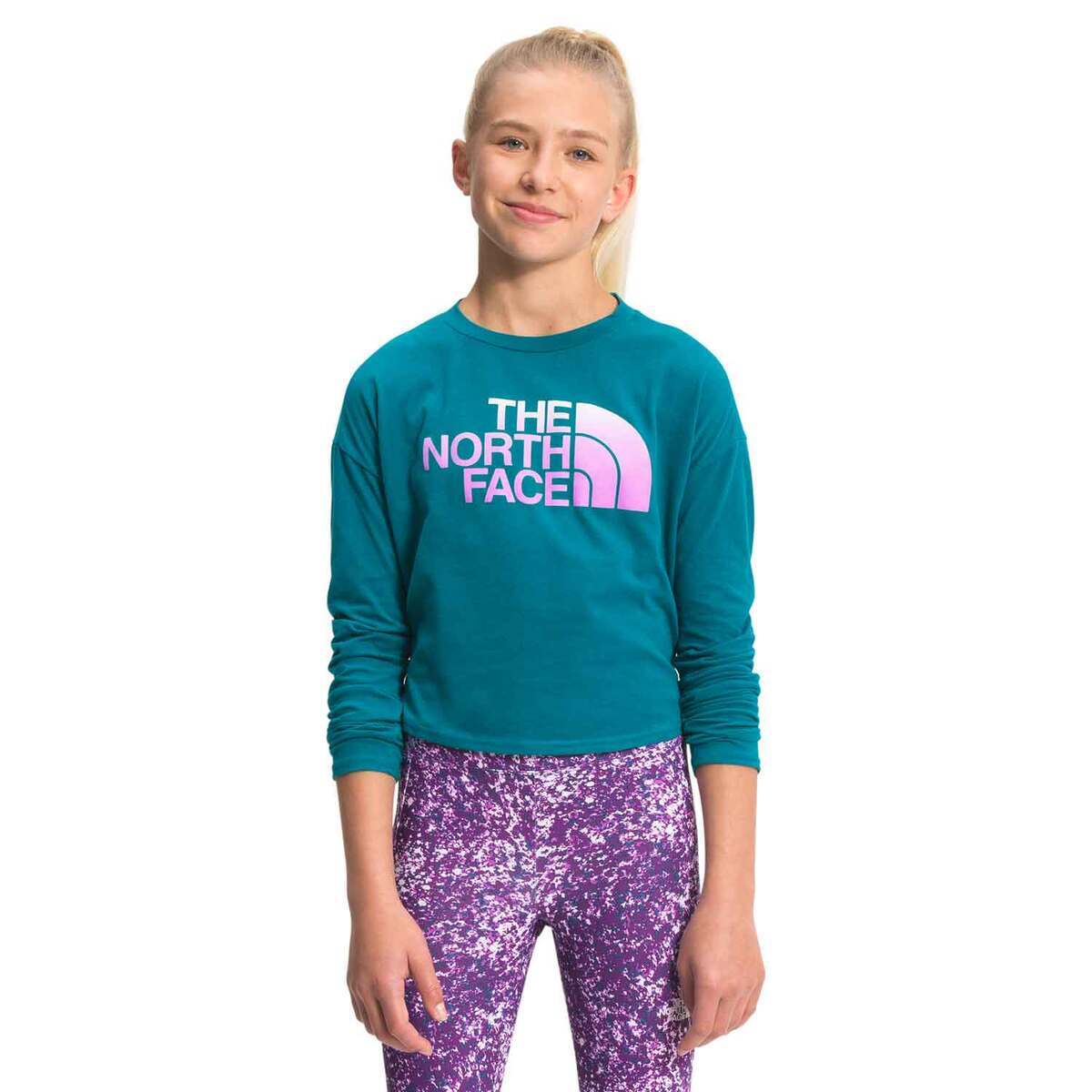 The North Face Girls' Graphic Long Sleeve Casual Shirt The North Face Girls' Graphic Long Sleeve Casual Shirt