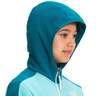 The North Face Youth Glacier Full Zip Casual Hoodie - Ice Blue - M - Ice Blue M