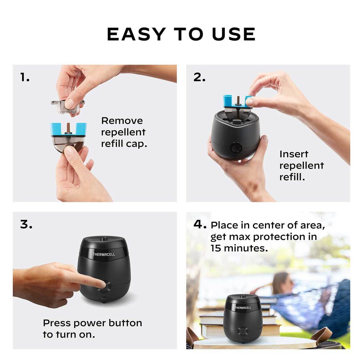 Thermacell E65 Rechargeable Mosquito Repeller with Fast Charging Dock - Black Thermacell E65 Rechargeable Mosquito Repeller with Fast Charging Dock - Black