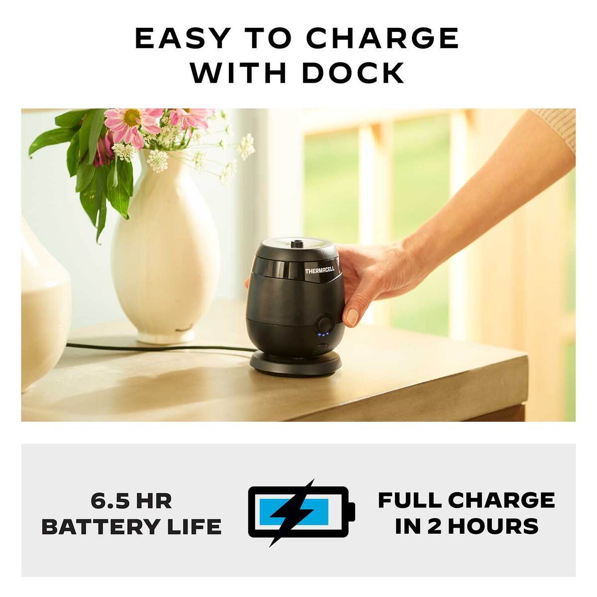Thermacell E65 Rechargeable Mosquito Repeller with Fast Charging Dock - Black Thermacell E65 Rechargeable Mosquito Repeller with Fast Charging Dock - Black
