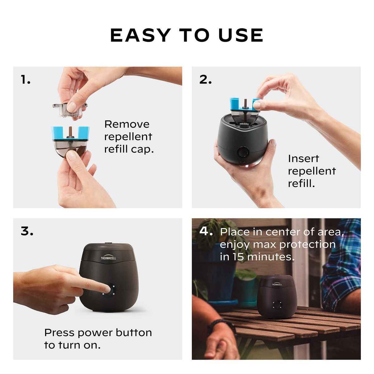 Thermacell Rechargeable Mosquito Repeller Refill - 72 hours - Grey Thermacell Rechargeable Mosquito Repeller Refill - 72 hours - Grey