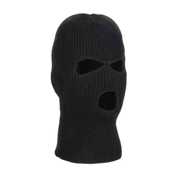 Thermo Men's 3-Hole Face Mask - Black - One Size Fits Most - Black One ...
