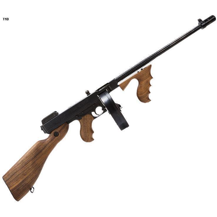 Thompson 1927A-1 Deluxe 45 Auto (ACP) 16.5in Blued Semi Automatic Modern Sporting Rifle - 10+1 Rounds - Brown Thompson 1927A-1 Deluxe 45 Auto (ACP) 16.5in Blued Semi Automatic Modern Sporting Rifle - 10+1 Rounds - Brown