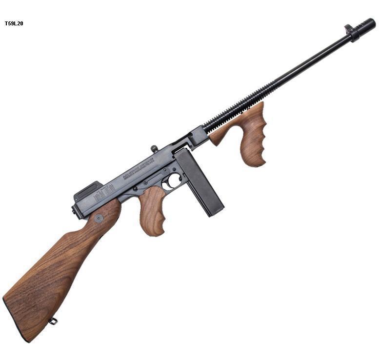 Thompson 1927A-1 Deluxe Lightweight 9mm Luger 16.5in Blued Semi Automatic Modern Sporting Rifle - 20+1 Rounds - Brown Thompson 1927A-1 Deluxe Lightweight 9mm Luger 16.5in Blued Semi Automatic Modern Sporting Rifle - 20+1 Rounds - Brown