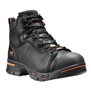 Timberland Men's Pro Endurance Steel Toe Waterproof 6in Work Boots - Black Full-Grain - Size 8