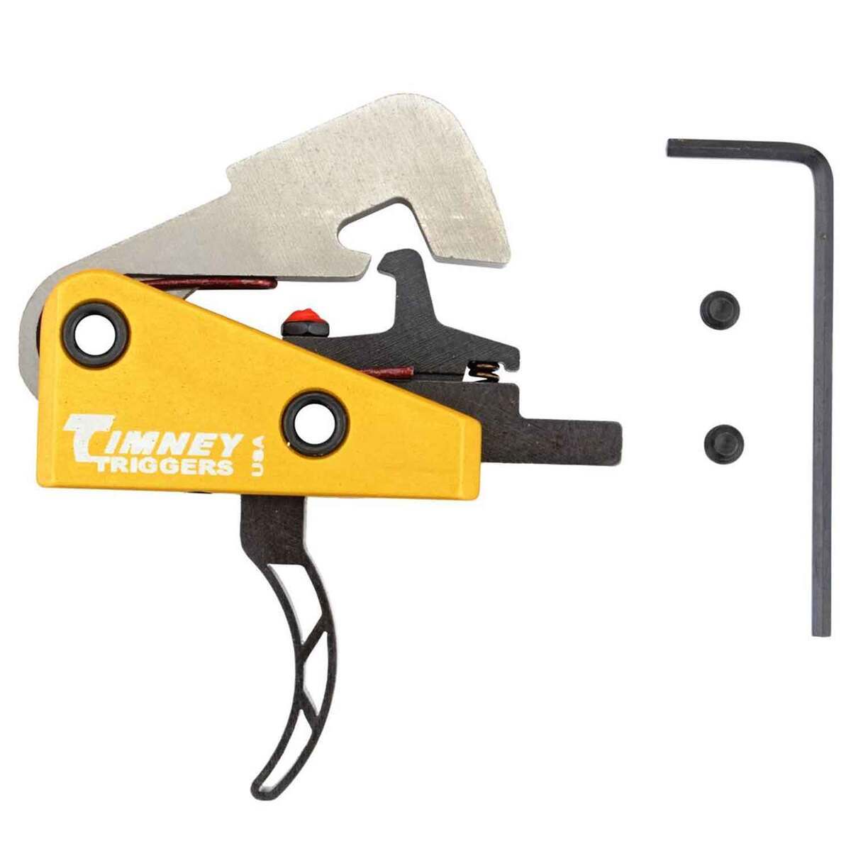 Timney Competition AR10 Curved Single Stage Rifle Trigger - Black/Yellow Timney Competition AR10 Curved Single Stage Rifle Trigger - Black/Yellow