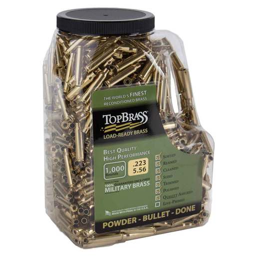 Top Brass 223 Remington Rifle Reloading Brass