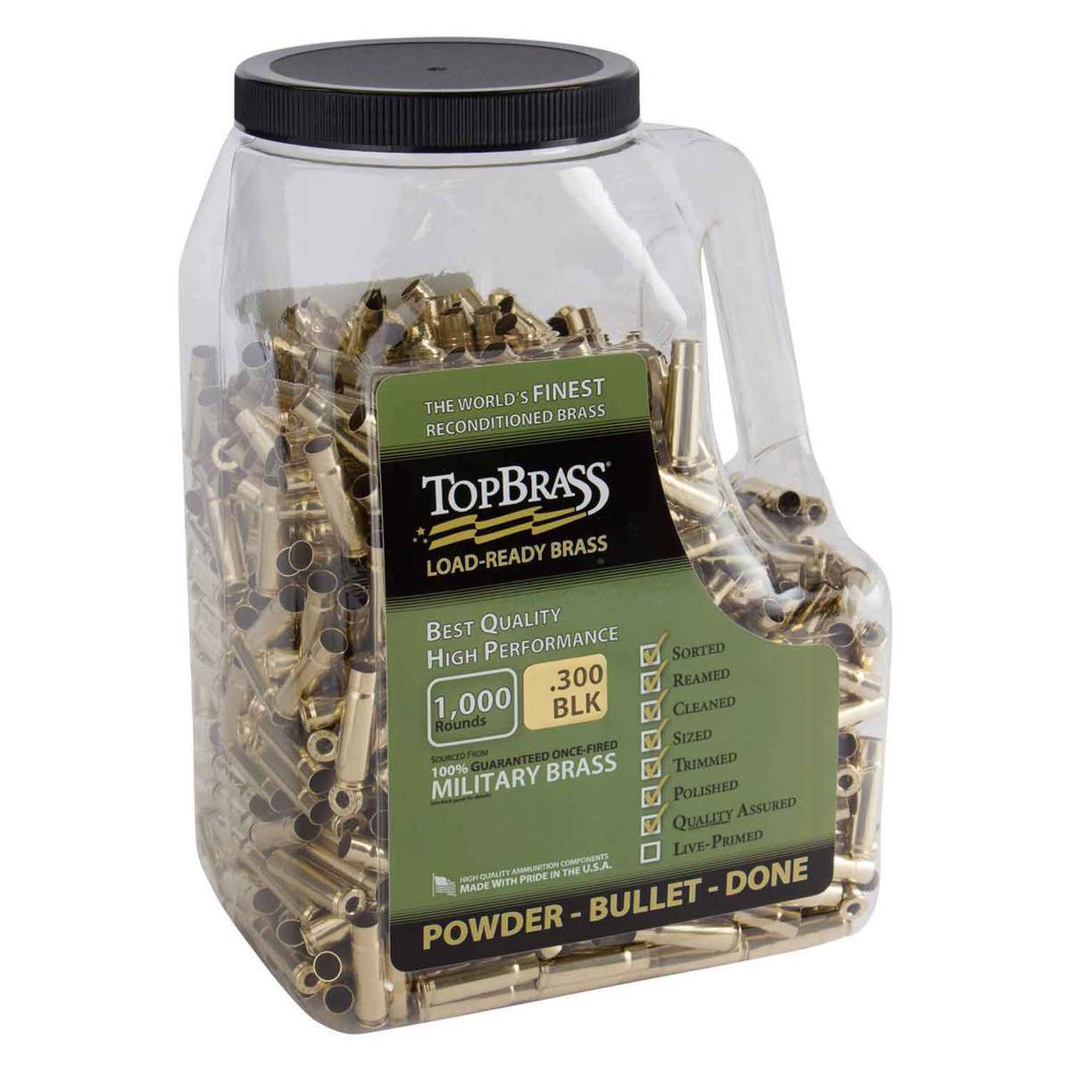 Top Brass 300 AAC Blackout Rifle Reloading Brass - 1000 Count Top Brass 300 AAC Blackout Rifle Reloading Brass - 1000 Count