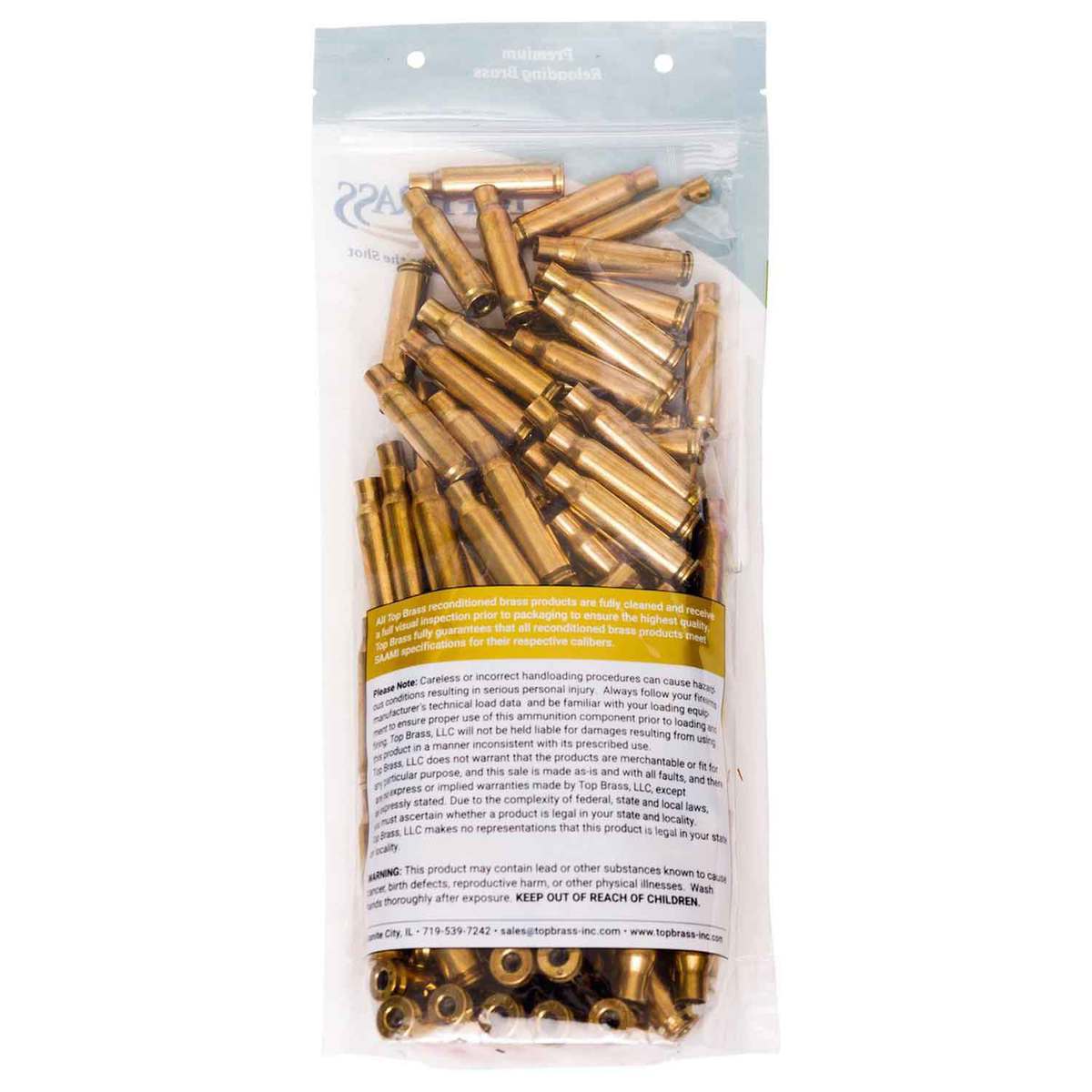Top Brass 308 Winchester Rifle Reloading Brass Top Brass 308 Winchester Rifle Reloading Brass