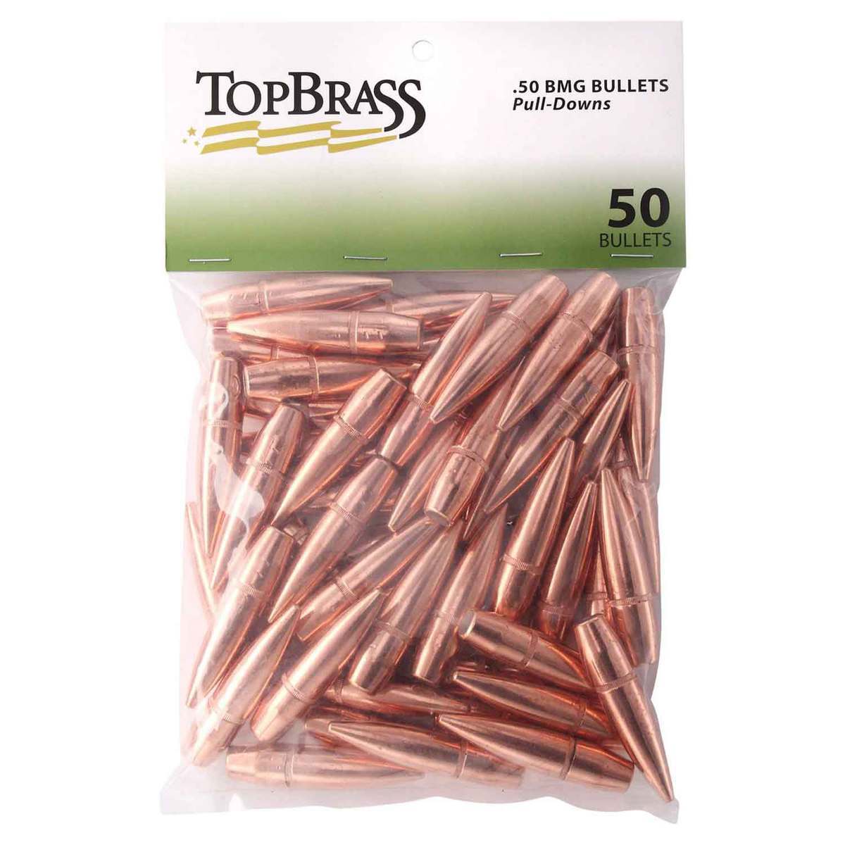 Top Brass 50 BMG 50 Caliber/.500 647gr Reloading Bullets - 50 Count Top Brass 50 BMG 50 Caliber/.500 647gr Reloading Bullets - 50 Count