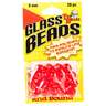 Top Brass Glass Beads Lure Accessory - Red, 5/16in, 20pk - Red 5/16in
