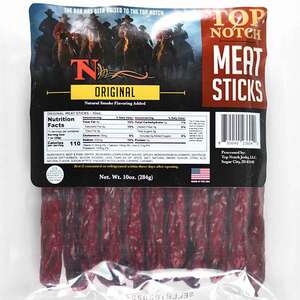 Top Notch Meat Sticks Original Beef Sticks - 10oz