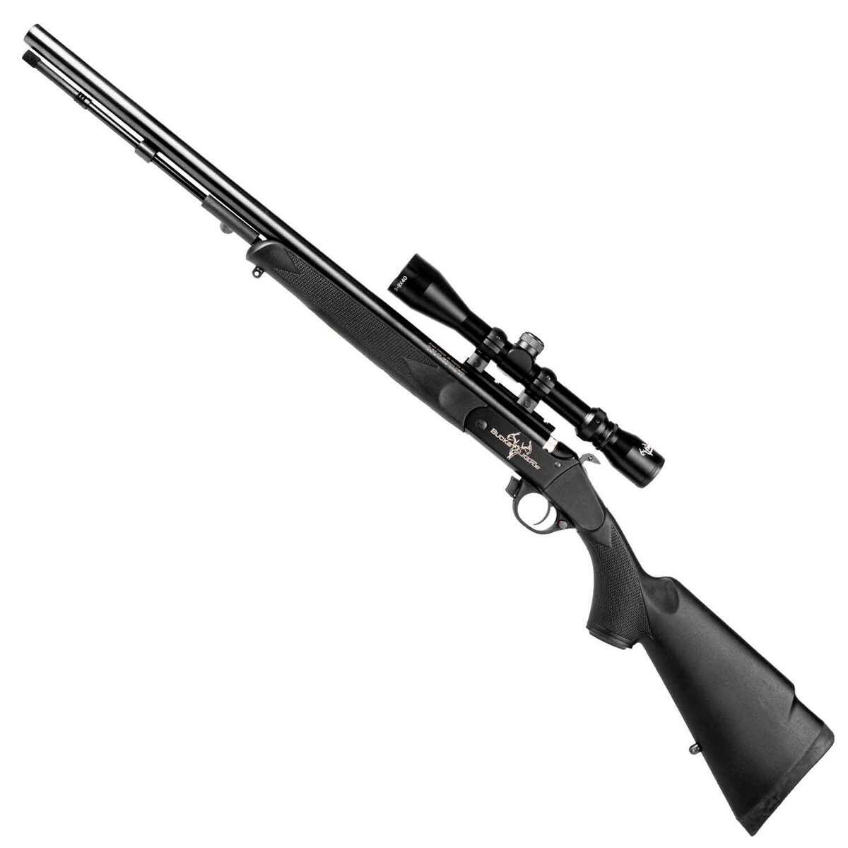 Traditions Buckstalker XT 50 Caliber Blued Break Action Muzzleloader - 24in - Black Traditions Buckstalker XT 50 Caliber Blued Break Action Muzzleloader - 24in - Black