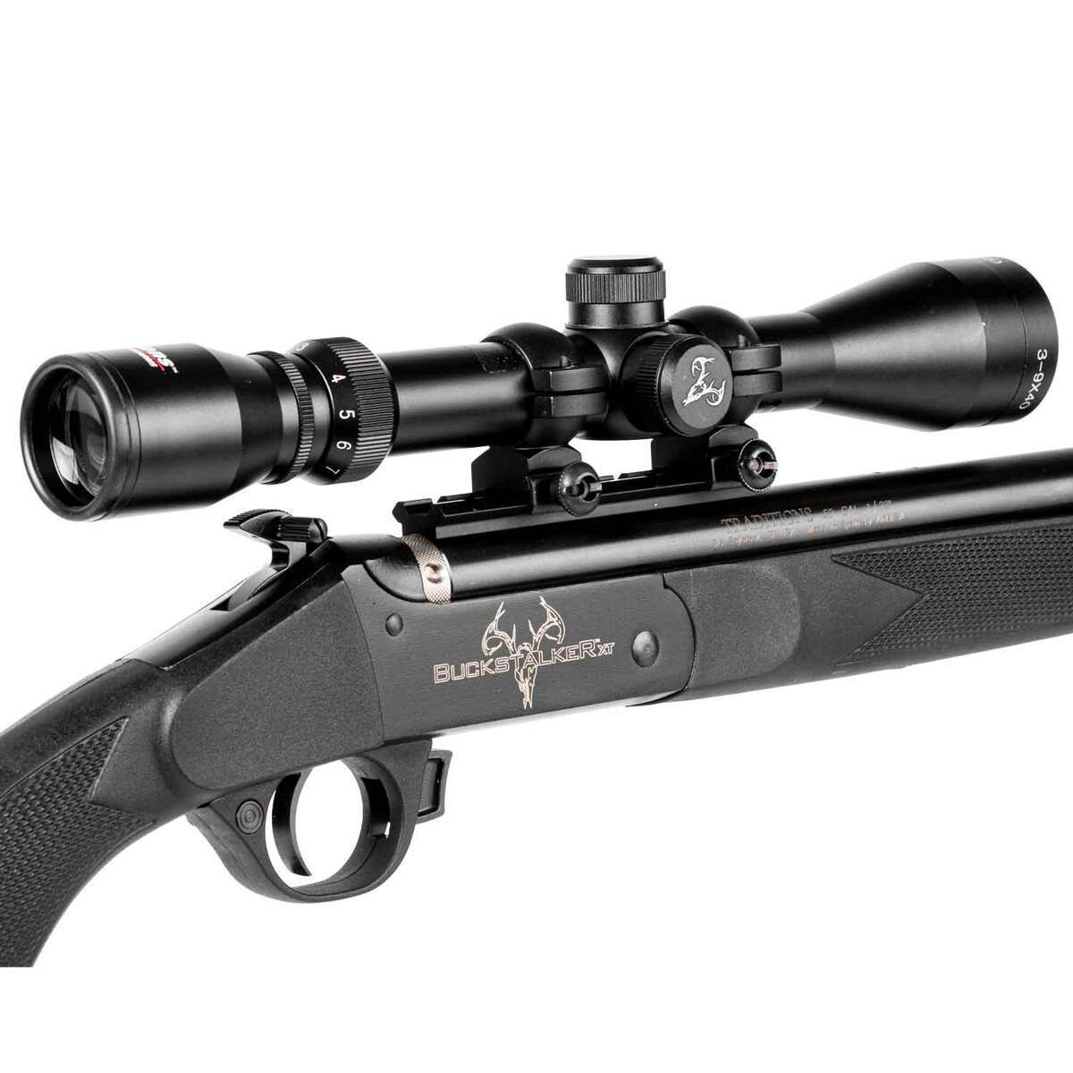 Traditions Buckstalker XT 50 Caliber Blued Break Action Muzzleloader - 24in - Black Traditions Buckstalker XT 50 Caliber Blued Break Action Muzzleloader - 24in - Black