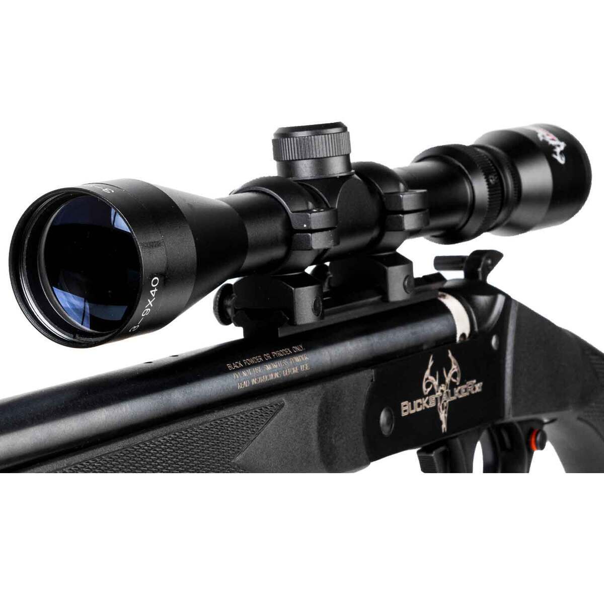 Traditions Buckstalker XT 50 Caliber Blued Break Action Muzzleloader - 24in - Black Traditions Buckstalker XT 50 Caliber Blued Break Action Muzzleloader - 24in - Black