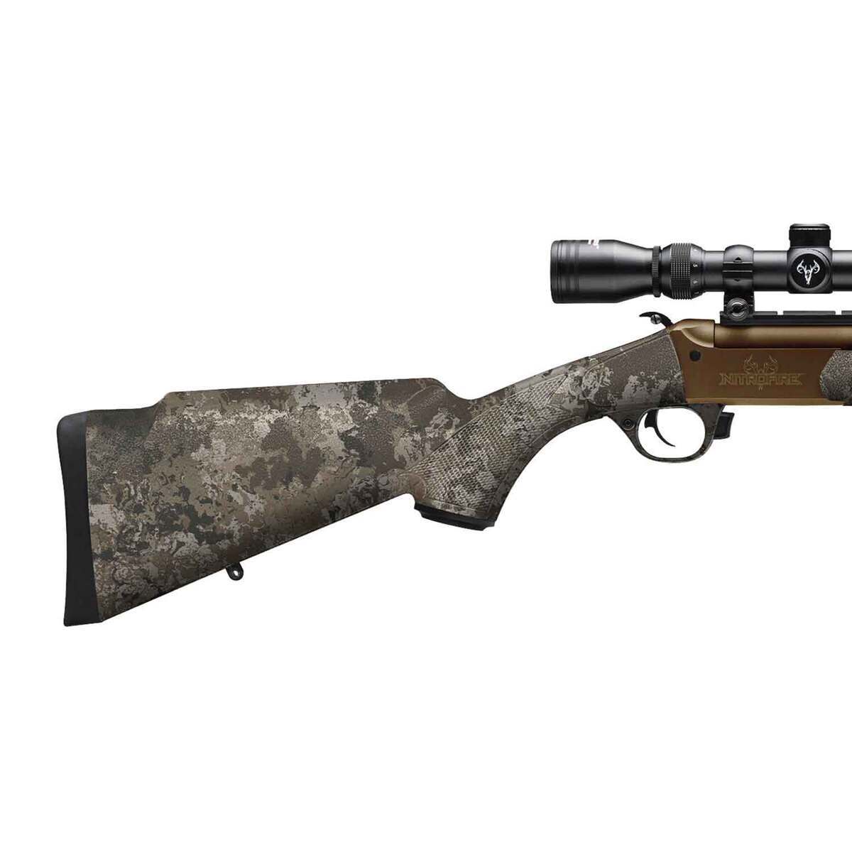 Traditions NitroFire VAPR 50 Caliber Burnt Bronze Veil Wideland Break Action-Hammer Fire In-line Muzzleloader w/ 3-9x40mm Scope - 26in - Camo Traditions NitroFire VAPR 50 Caliber Burnt Bronze Veil Wideland Break Action-Hammer Fire In-line Muzzleloader w/ 3-9x40mm Scope - 26in - Camo