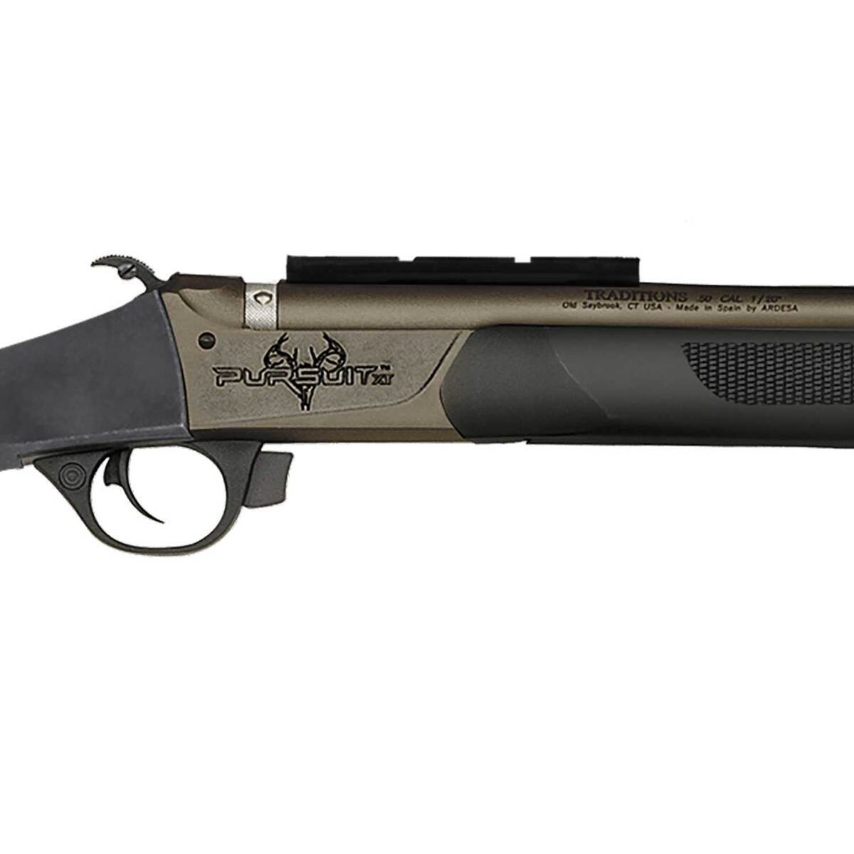 Traditions Pursuit XT Pro Series 50 Caliber Black/Tungsten Hammer Fire In-Line Muzzleloader - 26in - Black/Tungsten Traditions Pursuit XT Pro Series 50 Caliber Black/Tungsten Hammer Fire In-Line Muzzleloader - 26in - Black/Tungsten
