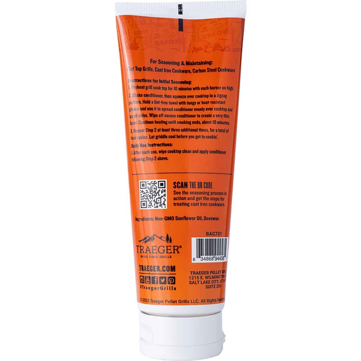 Traeger Flat Top Grill Seasoning & Cast Iron Conditioner - Orange 8oz Traeger Flat Top Grill Seasoning & Cast Iron Conditioner - Orange 8oz