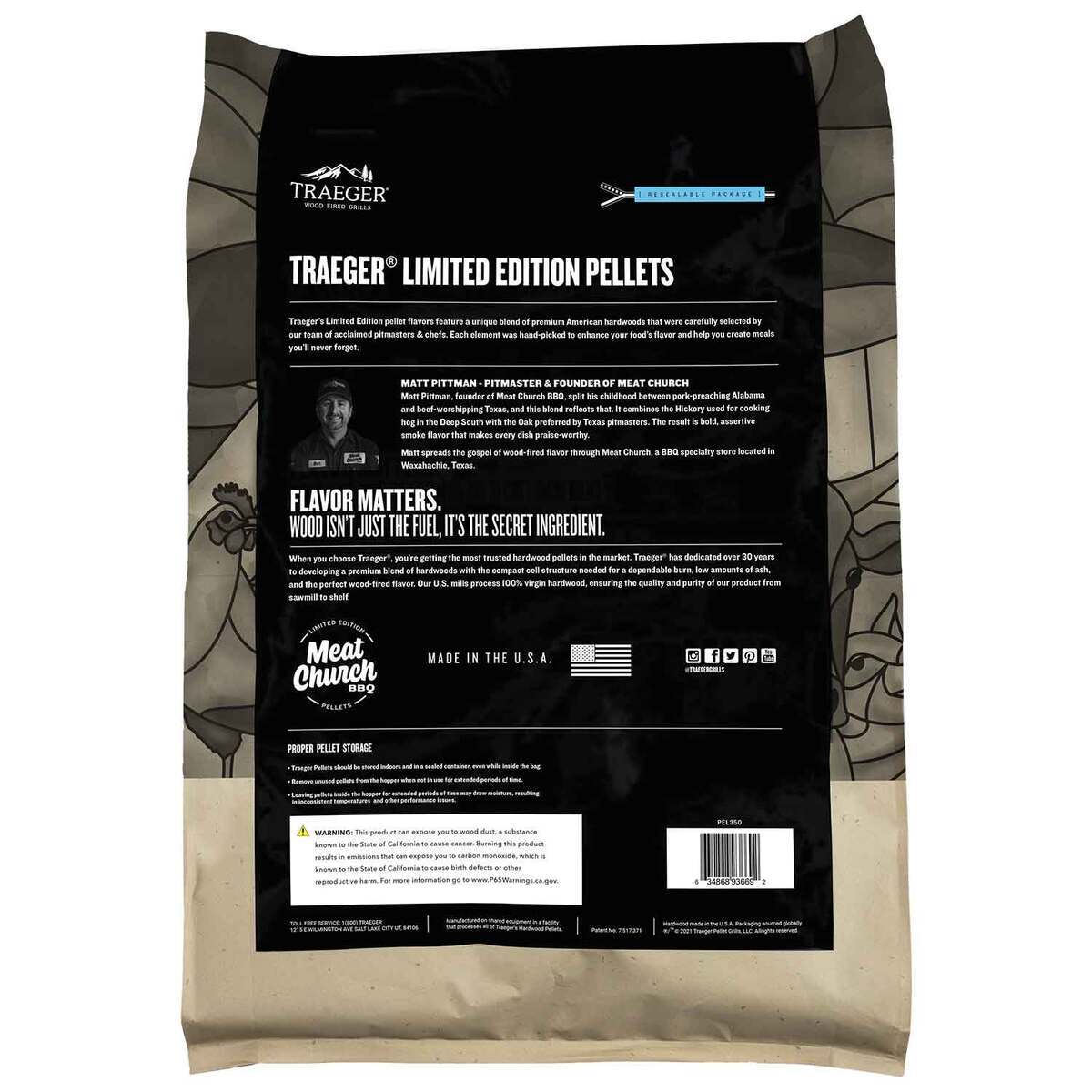 Traeger Limited Edition Meat Church Blend Wood Pellets - 18lbs Traeger Limited Edition Meat Church Blend Wood Pellets - 18lbs