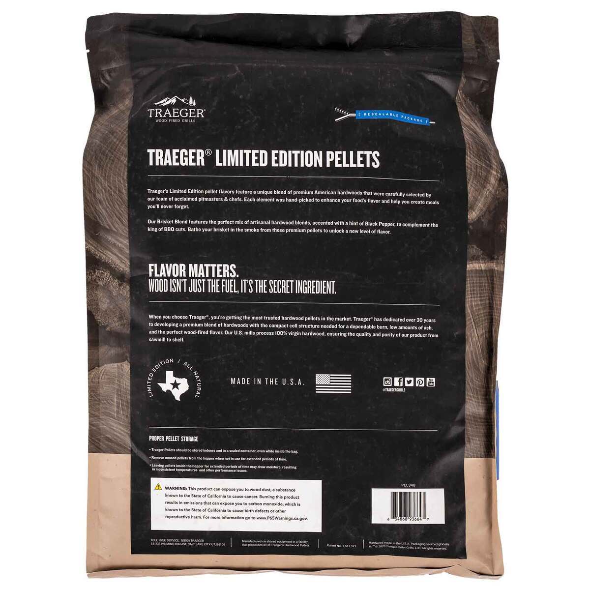 Traeger Limited Edition Wood Pellets - Brisket Blend Traeger Limited Edition Wood Pellets - Brisket Blend